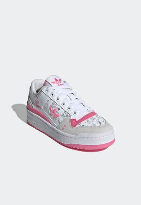Tenis Lifestyle Blanco-Gris-Fucsia adidas Originals Forum Bold x Hello Kitty & Friends
