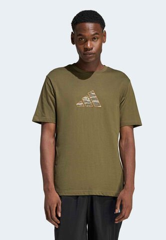 Camiseta adidas Sportswear Graphic Camo Explorer Verde adidas Performance