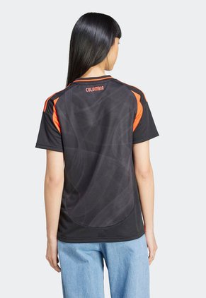Camiseta Negro-Coral Neón adidas Performance Visitante Selección Colombia 24