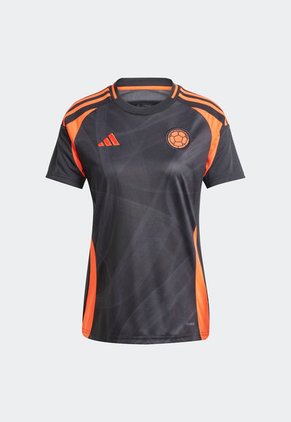 Camiseta Negro-Coral Neón adidas Performance Visitante Selección Colombia 24