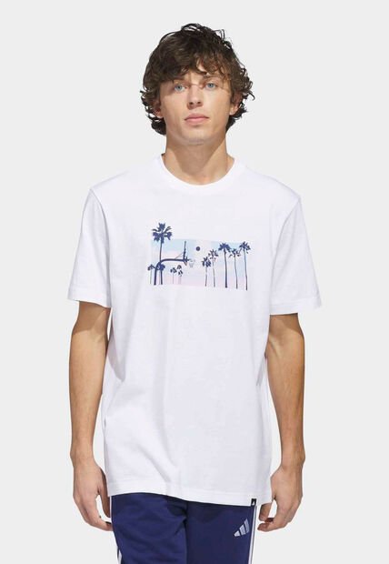 Camiseta adidas Sportswear Graphic Summer Sunset Blanco