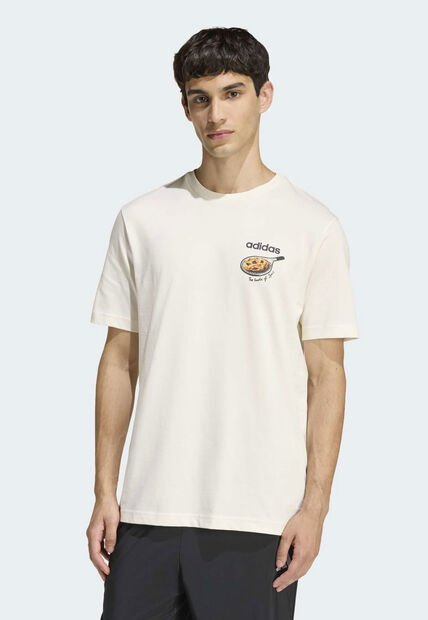Camiseta adidas Sportswear Graphic Snack Cookie Marfil