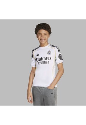 Camiseta Adidas Adolescente Local Real Madrid 25/26 - Blanco