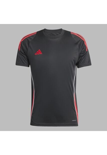 Camiseta Adidas Hombre Tiro 24-Negro-Rojo