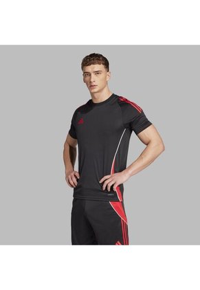 Camiseta Adidas Hombre Tiro 24-Negro-Rojo