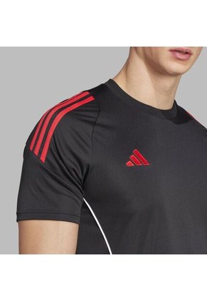 Camiseta Adidas Hombre Tiro 24-Negro-Rojo
