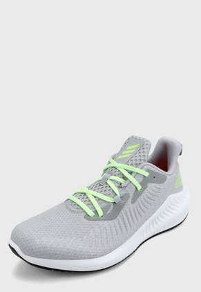 Tenis Running Gris-Verde adidas Performance Alphabounce