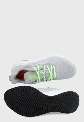 Tenis Running Gris-Verde adidas Performance Alphabounce