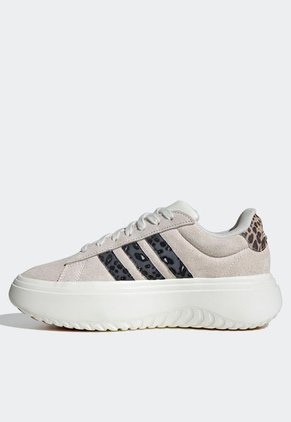 Tenis Lifestyle Beige-Marfil-Gris adidas Performance Grand Court Platform
