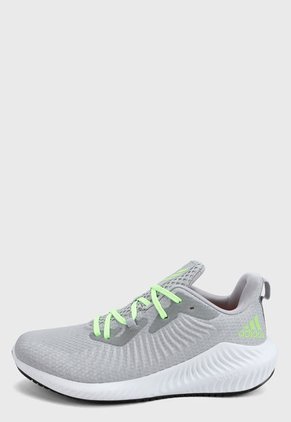 Tenis Running Gris-Verde adidas Performance Alphabounce