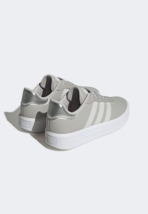 Tenis Lifestyle Gris-Blanco-Plateado adidas Sportswear Court Platform