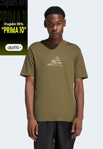Camiseta adidas Sportswear Graphic Camo Explorer Verde adidas Performance