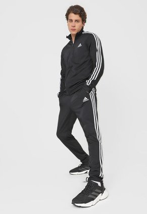 Sudadera Negro-Blanco adidas Performance Primegreen Essentials 3 Rayas