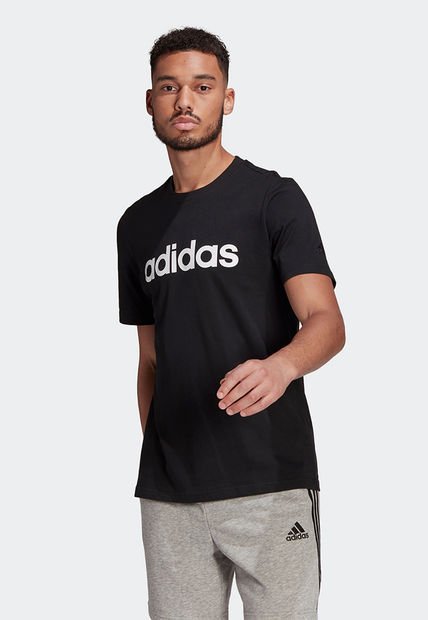 Camiseta Negro-Blanco adidas Performance Essentials Logo Lineal Bordado -  Compra Ahora | Dafiti Colombia
