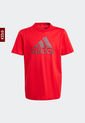 Camiseta Rojo-Plateado adidas Performance Essentials Logo Grande de adidas Performance