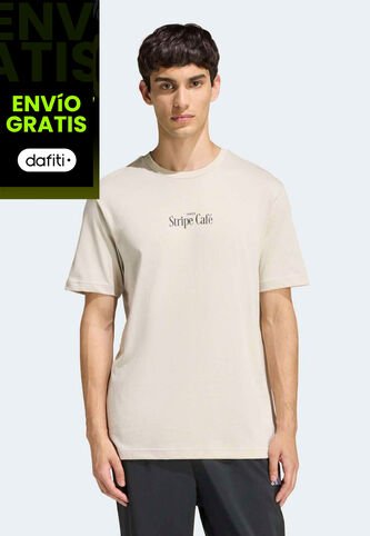Camiseta adidas Sportswear Graphic Coffee Cafe Donut Box Beige adidas Performance