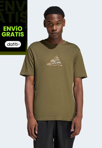 Camiseta adidas Sportswear Graphic Camo Explorer Verde adidas Performance