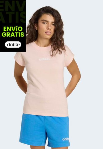 Camiseta adidas Sportswear Essentials Linear Rosa adidas Performance