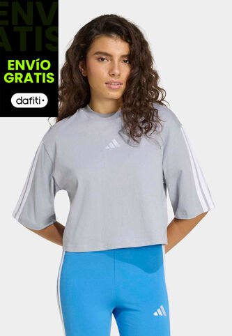 Camiseta adidas Sportswear Essentials 3 Rayas Gris adidas Performance