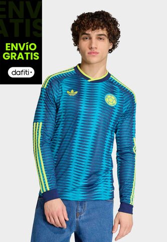 Camiseta Selección Colombia Manga Larga adidas Originals Visitante 26 Azul adidas Performance