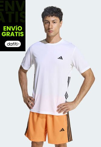 Camiseta adidas Performance Essentials Base 3 Rayas Blanco adidas Performance