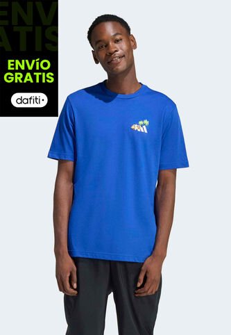 Camiseta adidas Sportswear Graphic Mini Embroidery Surfing Azul adidas Performance