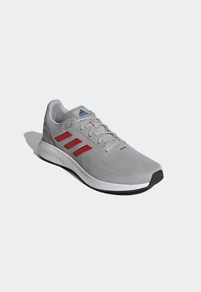 Tenis Running Gris-Rojo-Blanco adidas Performance Runfalcon 2.0