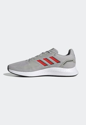 Tenis Running Gris-Rojo-Blanco adidas Performance Runfalcon 2.0