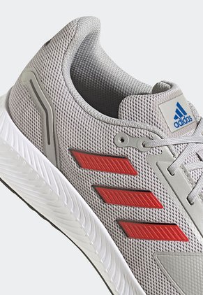 Tenis Running Gris-Rojo-Blanco adidas Performance Runfalcon 2.0