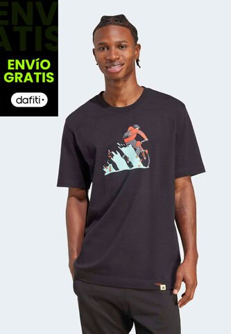 Camiseta adidas Sportswear Graphic Doodle Hunt Bike Negro adidas Performance