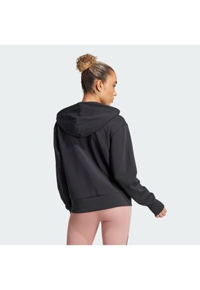 Buzo Entrenamiento Negro Adidas D4T Cierre Frontal Mujer