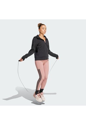 Buzo Entrenamiento Negro Adidas D4T Cierre Frontal Mujer