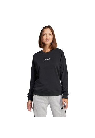 Buzo Negro Adidas Essentials Linear French Terry Mujer adidas Performance