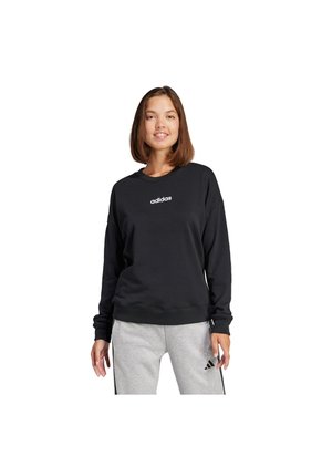 Buzo Negro Adidas Essentials Linear French Terry Mujer