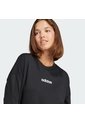 Buzo Negro Adidas Essentials Linear French Terry Mujer de adidas Performance
