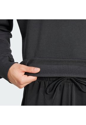 Buzo Entrenamiento Negro Adidas Essentials 3-Stripes French Terry