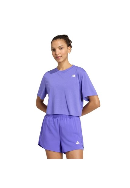 Camiseta Entrenamiento Morado Adidas Train Essentials Boxy Mujer
