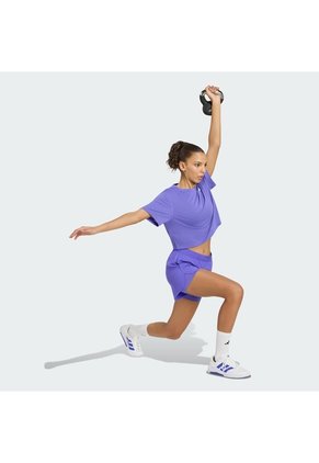 Camiseta Entrenamiento Morado Adidas Train Essentials Boxy Mujer