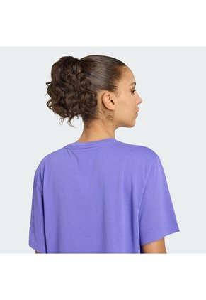 Camiseta Entrenamiento Morado Adidas Train Essentials Boxy Mujer