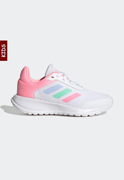 Tenis Running Blanco-Lila-Rosa Neón adidas Kids Tensaur Run 2.0