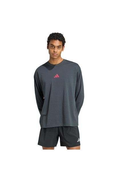 Camiseta Estampada Running Gris Adidas State Of Mind