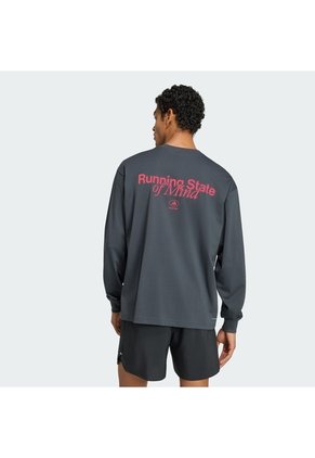 Camiseta Estampada Running Gris Adidas State Of Mind