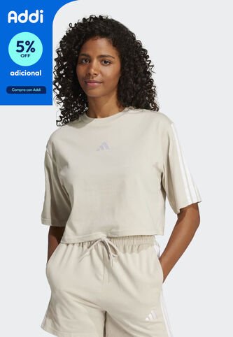 Camiseta adidas Sportswear Essentials Beige adidas Performance