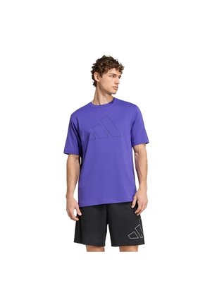 Camiseta Entrenamiento Morada Adidas Workout Essentials Logo Feelready Hombre