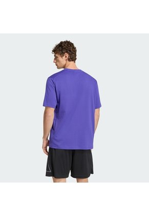 Camiseta Entrenamiento Morada Adidas Workout Essentials Logo Feelready Hombre