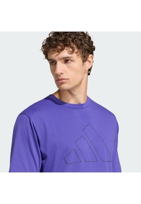 Camiseta Entrenamiento Morada Adidas Workout Essentials Logo Feelready Hombre
