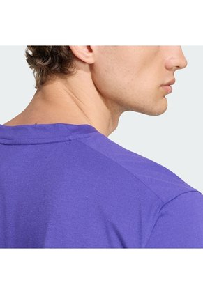Camiseta Entrenamiento Morada Adidas Workout Essentials Logo Feelready Hombre