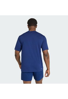 Camiseta Entrenamiento Azul Adidas Workout Essentials Logo Feelready Hombre
