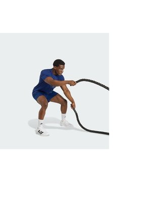 Camiseta Entrenamiento Azul Adidas Workout Essentials Logo Feelready Hombre