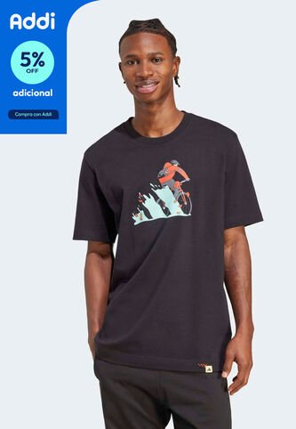 Camiseta adidas Sportswear Graphic Doodle Hunt Bike Negro adidas Performance